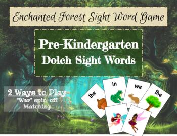 Preview of Enchanted Forest Sight Word Game - Fun and Different! PRE-KINDERGARTEN DOLCH
