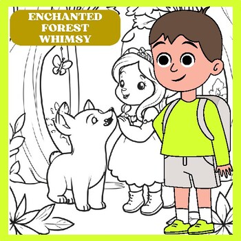 Preview of Enchanted Forest Whimsy: Coloring Pages for Friends of the Fauna