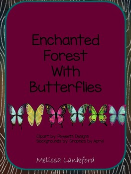 Preview of Enchanted Forest with Butterflies Classroom Theme Set