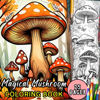 Preview of Enchanted Mushroom Christmas Coloring Page 4th grade Coloring Sheet Kindergarten