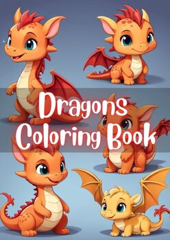 Preview of Enchanted Realms: A Dragon Odyssey Coloring Book with 100 Mystical Pages