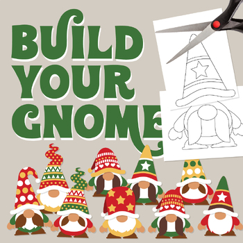 Preview of Build a Gnome Coloring Bulletin Board Kit for Classroom & Door Decor