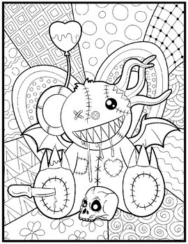 Adorably Scary Halloween Coloring Book For Kids: A Large Coloring Book with  Cute Halloween Characters (Trick-Or-Treat #7)