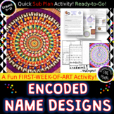Encoded Radial Name Design- Art Elements & Principles! One