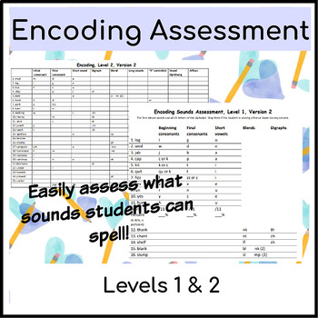 Preview of Encoding and Spelling Sounds Assessment