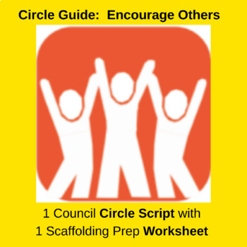 Preview of Encourage Others - Circle Script + Scaffolding Worksheet (Leadership Tool #1)