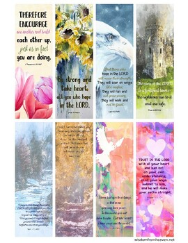 encouragement bible verse bookmarks by janets educational