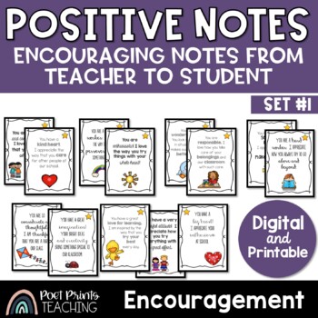 Preview of Encouragement Notes for Students, Digital and Printable