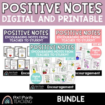Preview of Encouragement Notes for Students, Digital and Printable BUNDLE