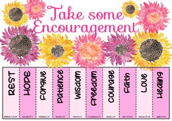 Preview of Encouragement Tags with Bible Verses