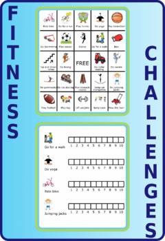 Preview of Fitness BINGO & Fitness Challenge: Get Kids Moving!
