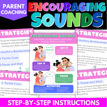 Preview of Encouraging Speech for Toddlers: Early Childhood Intervention ECI Parent Handout