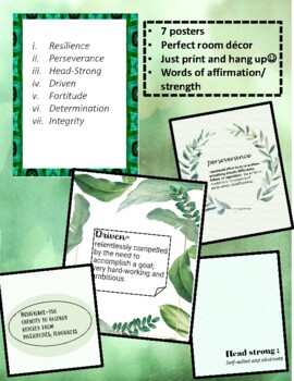 Preview of Encouraging words posters (plant theme)