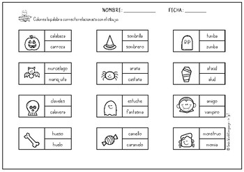 Encuentra La Palabra Halloween Find The Word Spanish Espanol Tpt