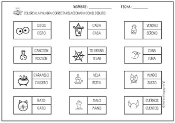 Encuentra La Palabra Halloween Find The Word Spanish Espanol Tpt