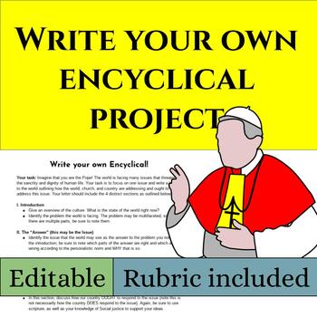 Preview of Encyclical (Papal Letter) Writing Project
