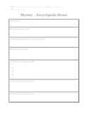 Encyclopedia Brown Mystery Chart