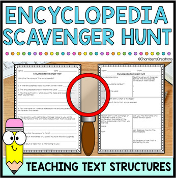 Preview of Encyclopedia Scavenger Hunt Research Outline ISS sub plan