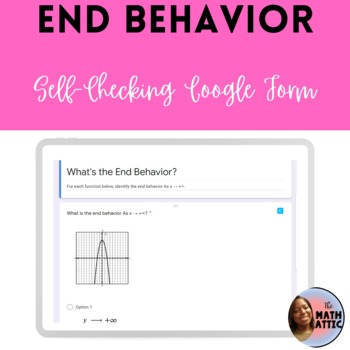 Preview of End Behavior Self-Checking Activity