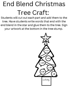 Preview of End Blends Craft: Christmas Tree