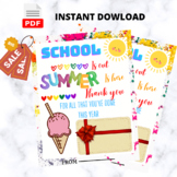 End Of School Gift Card Holder, School is Out Summer Is Here,gift