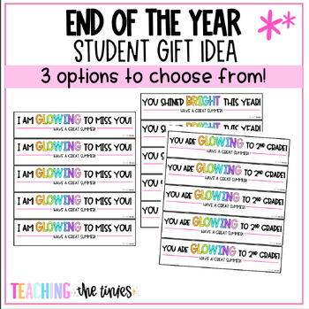 Preview of End Of The School Year Summer Break Student Gift Tags