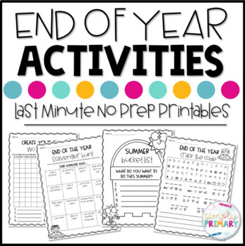 Preview of End Of The Year Activities | Last Week of School Fun