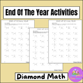 End Of The Year Activities Puzzle Games ,  Diamond Math