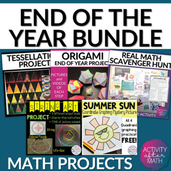 Preview of Math End Of The Year Activities Project BUNDLE