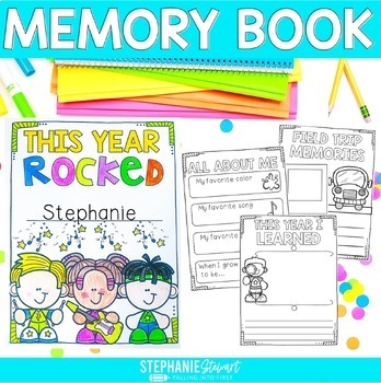 Preview of End of the Year Memory Book for K-2nd Grade - Rockstar End of the Year Activity