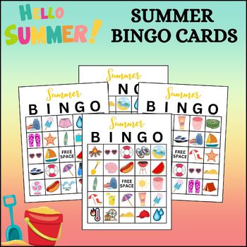 End Of The Year SUMMER BINGO Cards Activity | SUMMER BINGO Cards Activity