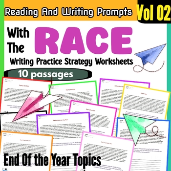 Preview of End Of The Year Summer Packet Race strategy practice Worksheets