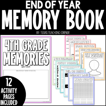Preview of 4th Grade End of Year Memory Book