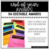 End Of Year Awards {52 Editable Student Certificates}
