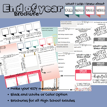 Preview of End Of Year Brochure | What I Wish I Knew... | Meaningful Activity
