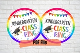 End Of Year Class ring gift tags, Kindergarten graduation 