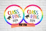 End Of Year Class ring gift tags, Elementary graduation cl