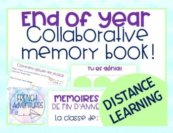 Preview of End Of Year Collaborative Memory Book (Distance Learning)