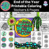 End Of Year Coloring Pages and Stickers
