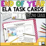 2nd Grade End Of Year ELA Task Cards DIGITAL and Print