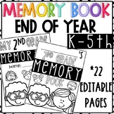 End Of Year Memory Book | EDITABLE |