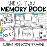 End Of Year Memory Book - Editable