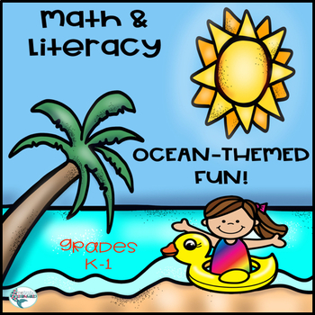 Preview of Beach Ocean Theme Math and Literacy