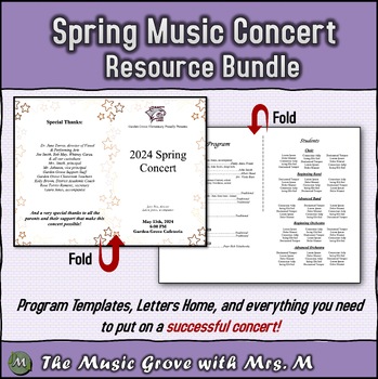Preview of End-Of-Year Spring Music Concert: Resource Bundle - Program Templates & More