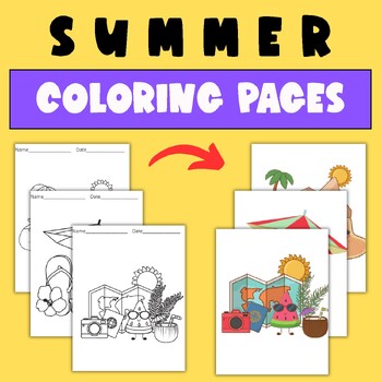 End Of Year Summer Coloring Sheets Color By Answer Images Craft-activities