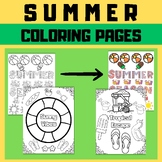 End Of Year Summer Coloring sheets, Craft -Activities, Col