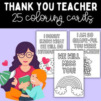 Preview of End Of Year Thank You Teacher Cards - Teacher Retirement, Teacher Leaving