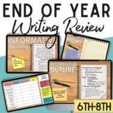 End Of Year Writing Review Argument Informative Narrative 