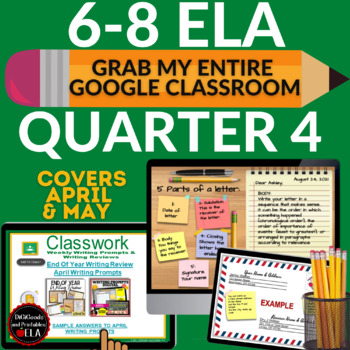 Preview of End Of Year Writing Review and Activities 4th Quarter Google Classroom