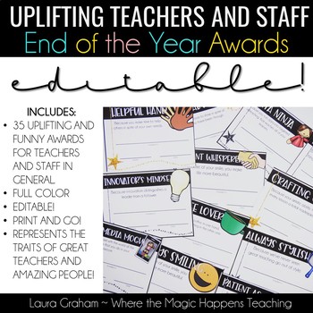 Preview of End Of the Year Awards for Teachers and School Staff
